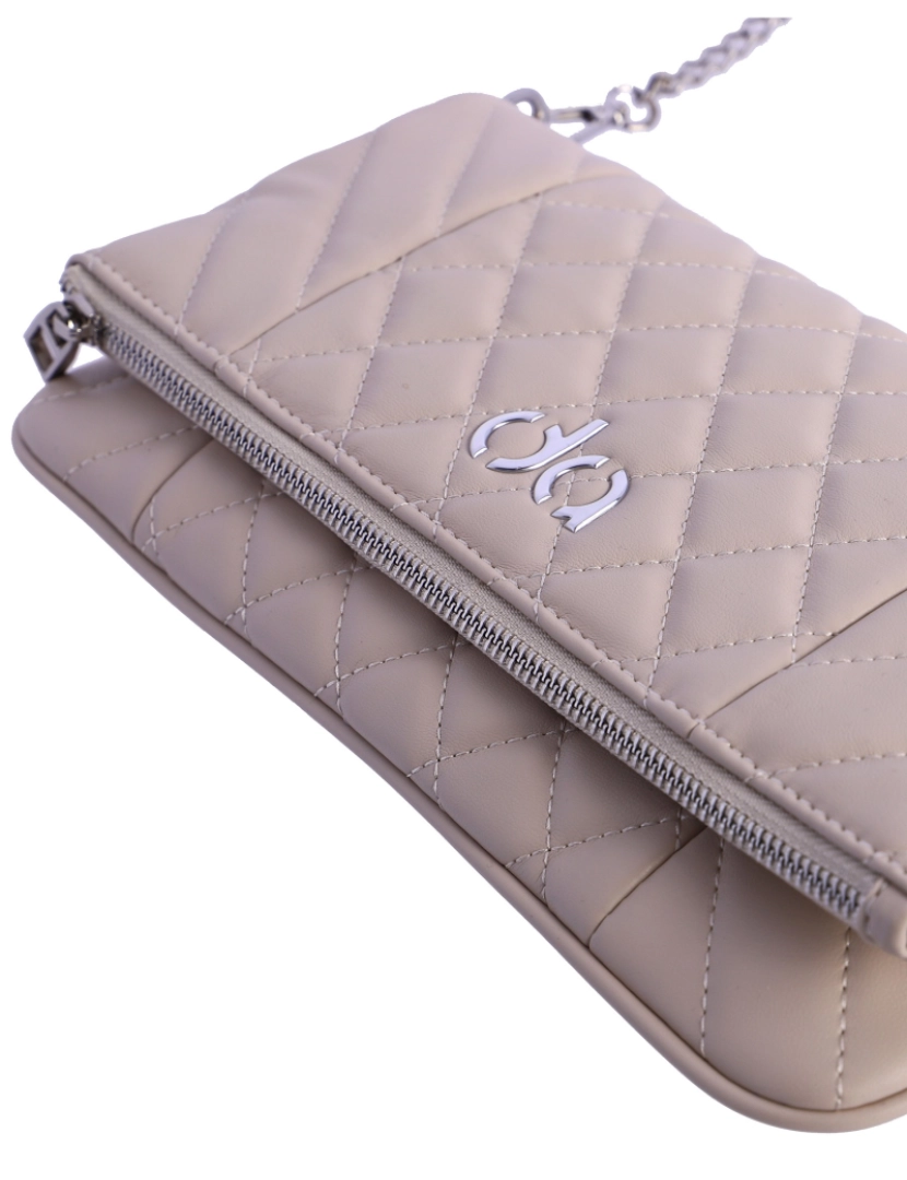 imagem de Bolso Bandolera para mulheres Don Algodon Elisa Beige com Cremallera4