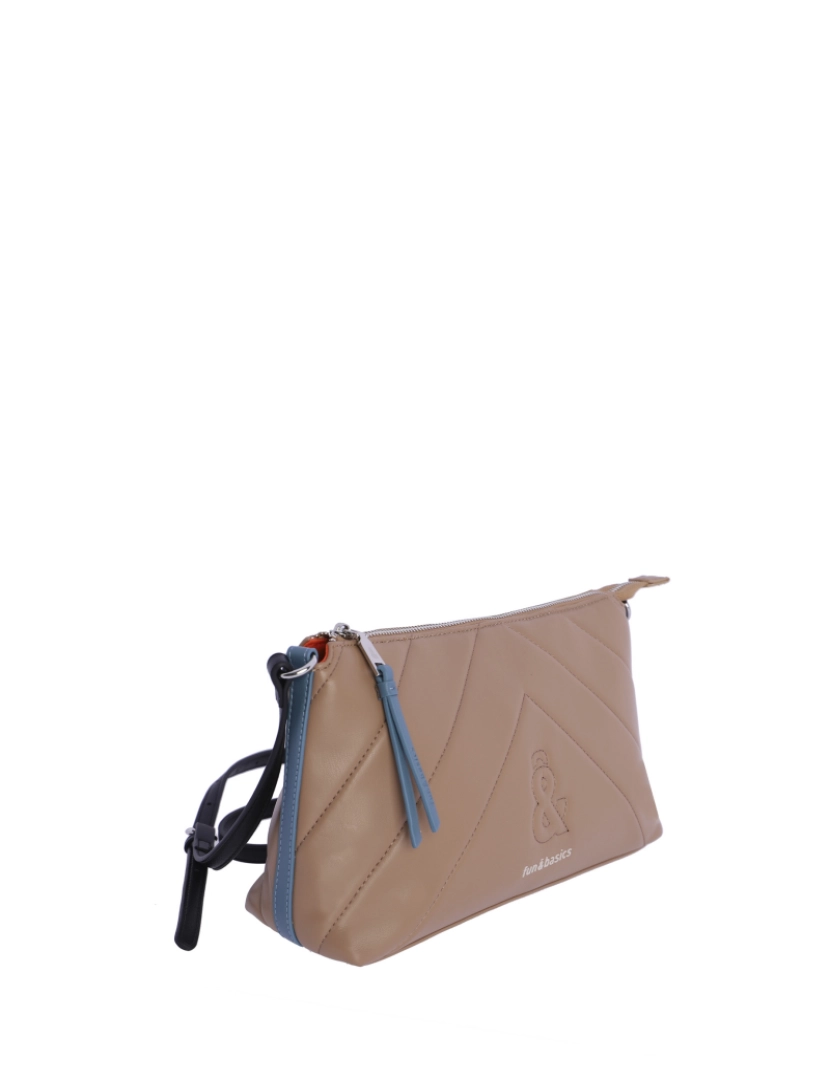 imagem de Bandeira Bag para mulheres Fun & Basics Lola Camel com Cremallera2
