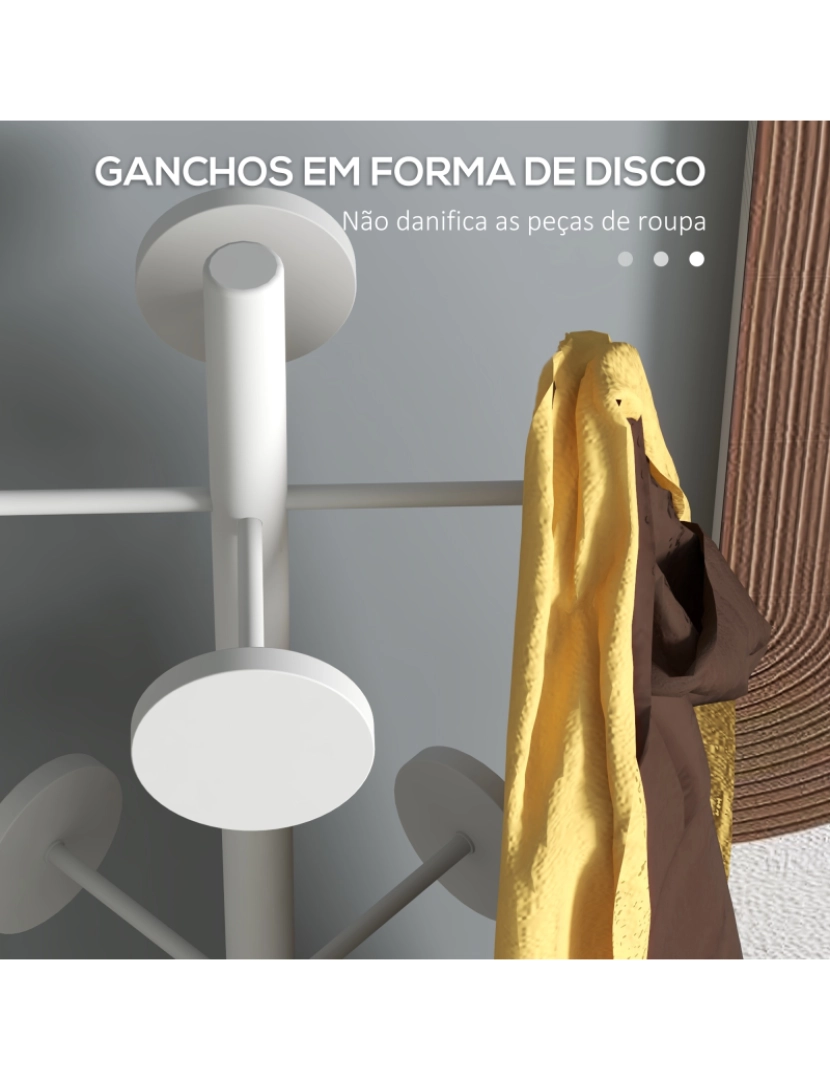 imagem de Cabide de Pé Ø34x177cm cor branco 837-420V00WT5