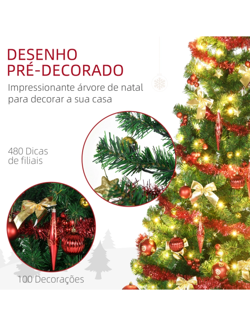 imagem grande de Árvore de Natal Ø86x180cm cor verde 830-770V91GN6