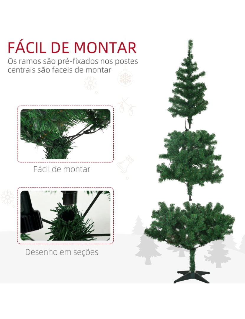 imagem de Árvore de Natal Ø86x180cm cor verde 830-770V91GN7