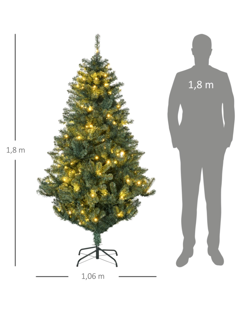 imagem de Árvore de Natal Ø106x180cm cor verde 830-771V91GN3