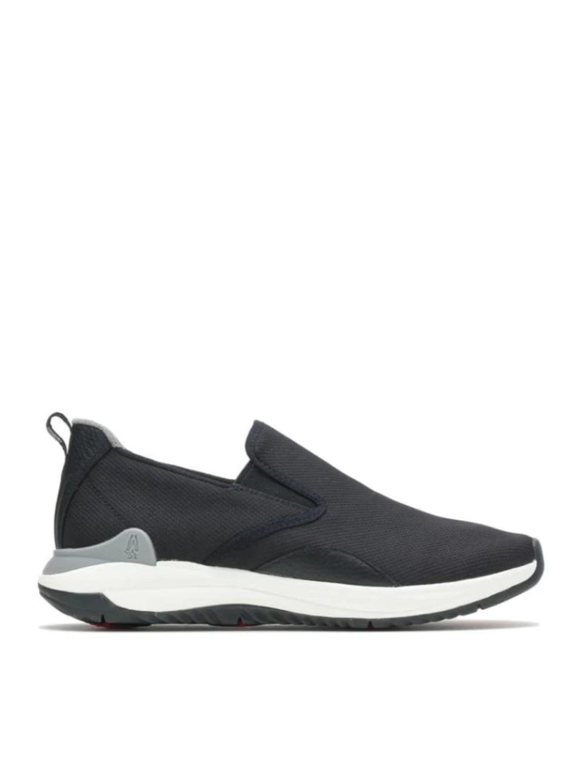 Hush Puppies - Felix Slipon Black Textile/Leather