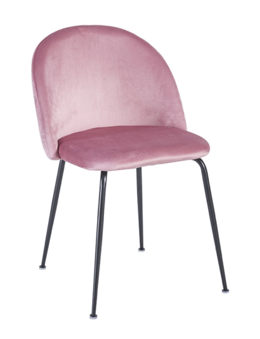 imagem de Cadeira Black Dalnia Veludo - Rosa1