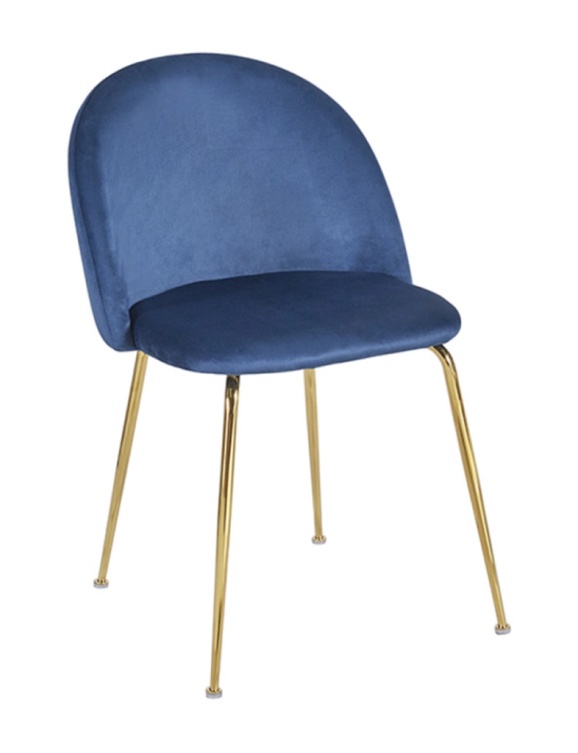 Presentes Miguel - Cadeira Golden Dalnia Veludo - Azul