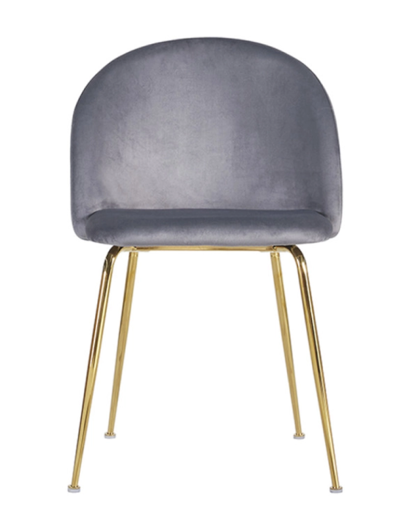 imagem de Cadeira Golden Dalnia Veludo - Cinza escuro2