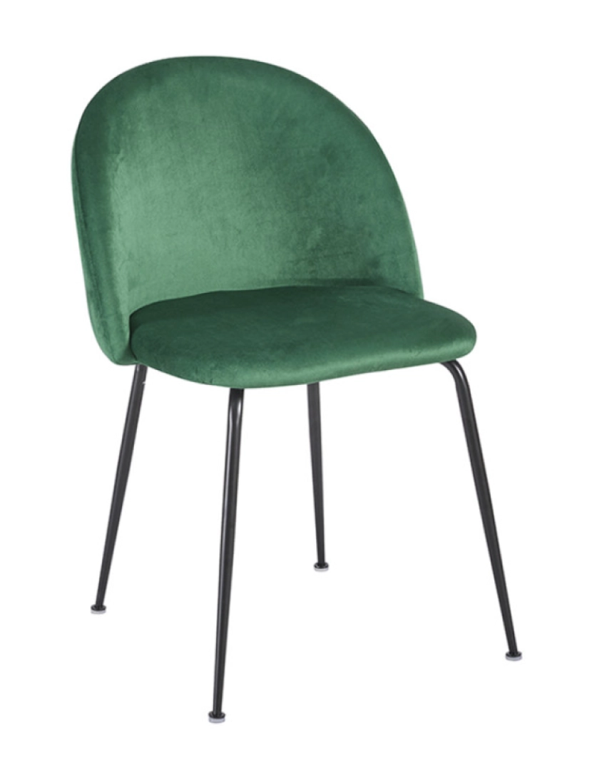 Presentes Miguel - Cadeira Black Dalnia Veludo - Verde