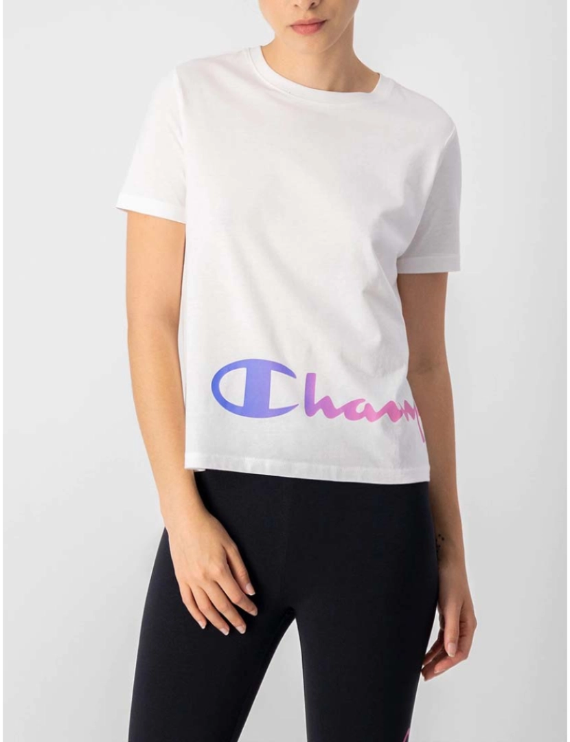 Champion - T-Shirt Senhora Branco