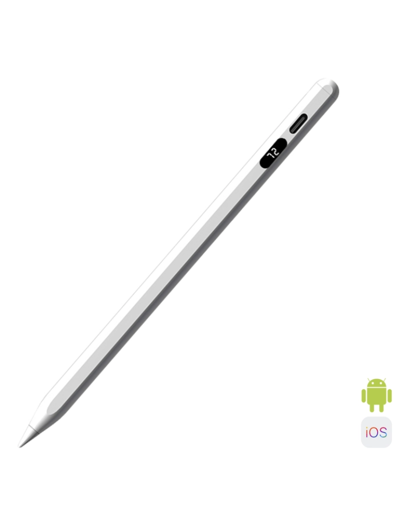 DAM Caneta Lápis para iPad. Com display, design ergonômico triangular  exclusivo. Cor branca - DAM