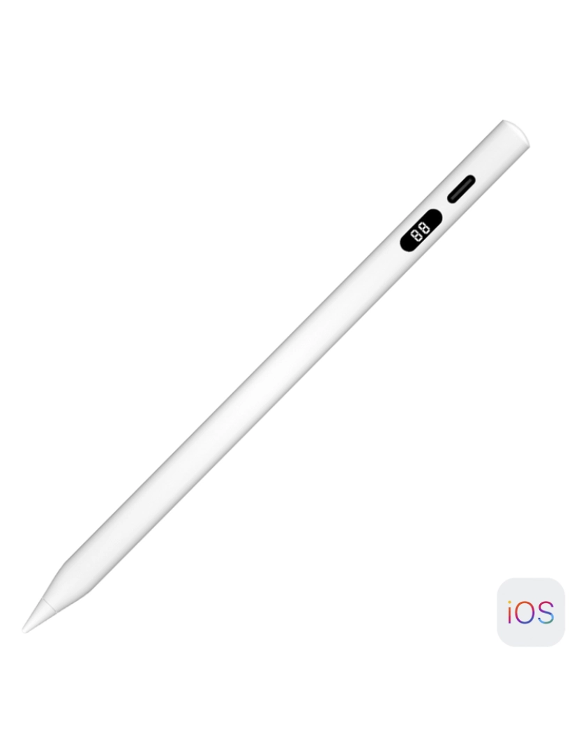 DAM - DAM Caneta Lápis  para iPad. Com display, design ergonômico triangular exclusivo. Cor branca