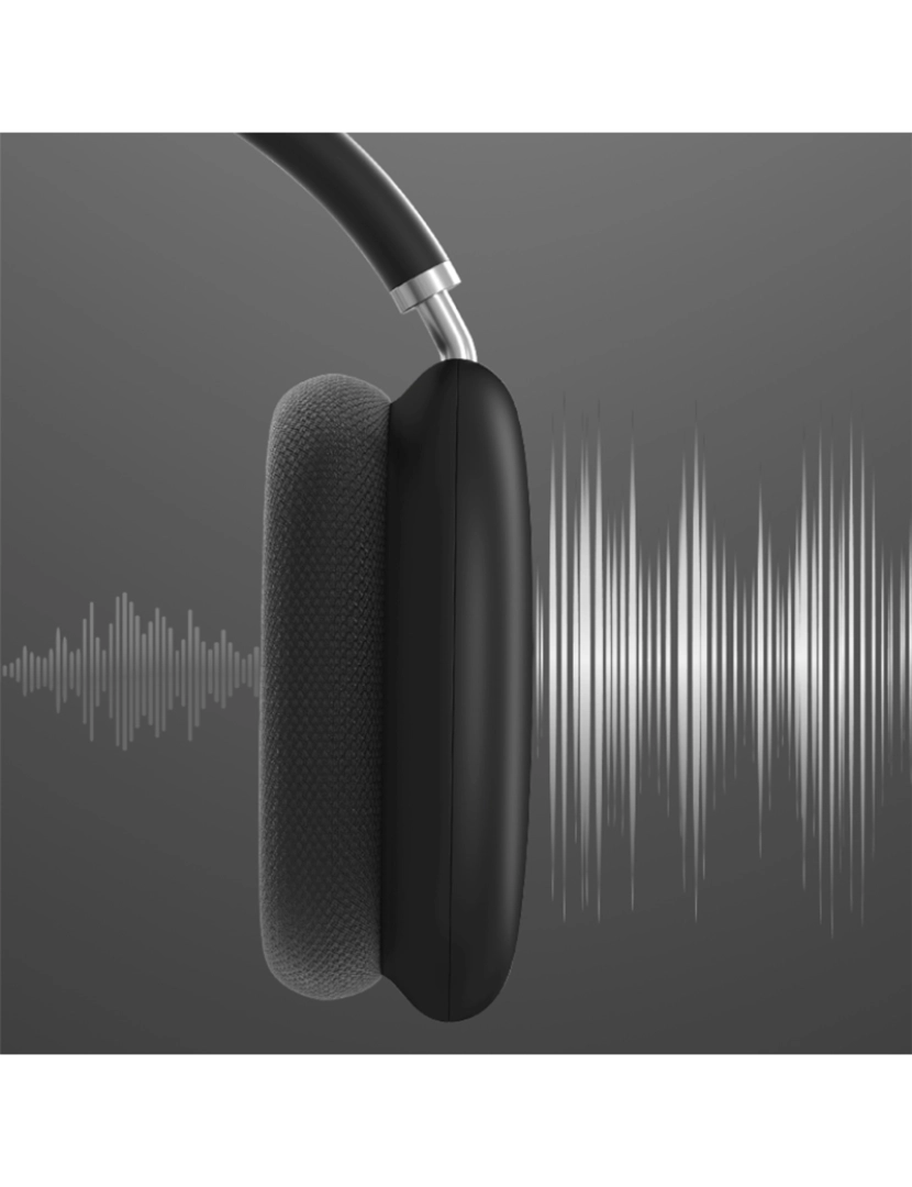imagem de DAM Fones de ouvido Blueooth sem fio  P9, ergonômicos. Inclui cabo jack de 3,5 mm. Cor azul5