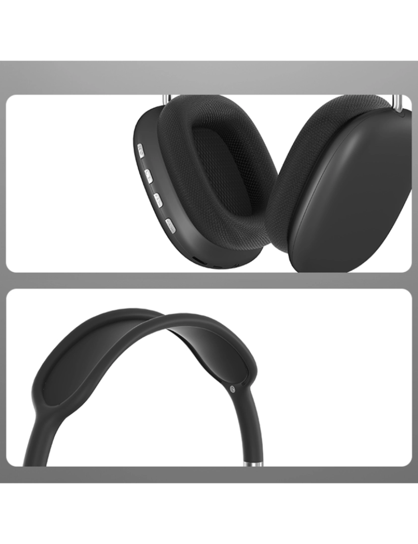 imagem de DAM Fones de ouvido Blueooth sem fio  P9, ergonômicos. Inclui cabo jack de 3,5 mm. Cor azul6