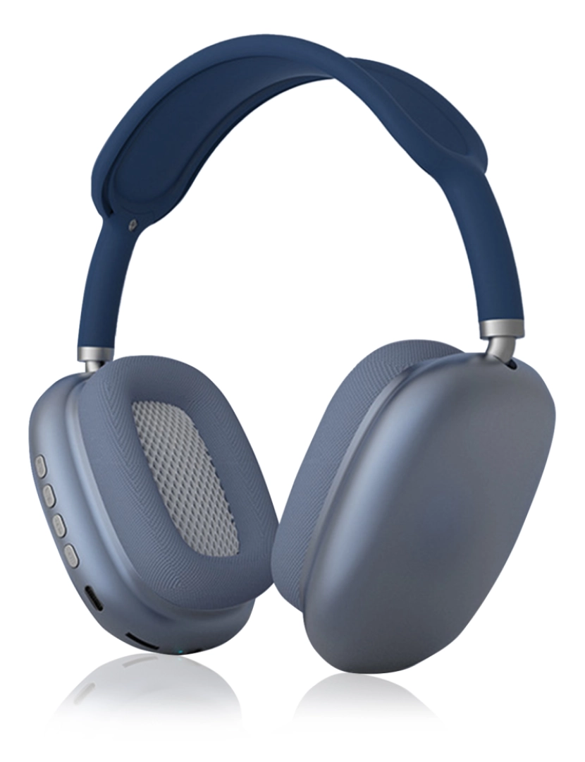 imagem de DAM Fones de ouvido Blueooth sem fio  P9, ergonômicos. Inclui cabo jack de 3,5 mm. Cor azul9