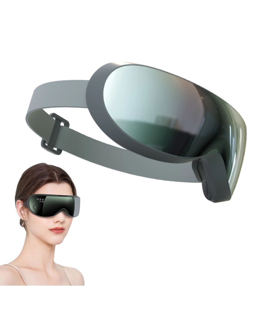 DAM - DAM Massageador ocular hidratante  3D com proteção ocular multidimensional 20,3x8,5x7,8 cm. Cor verde