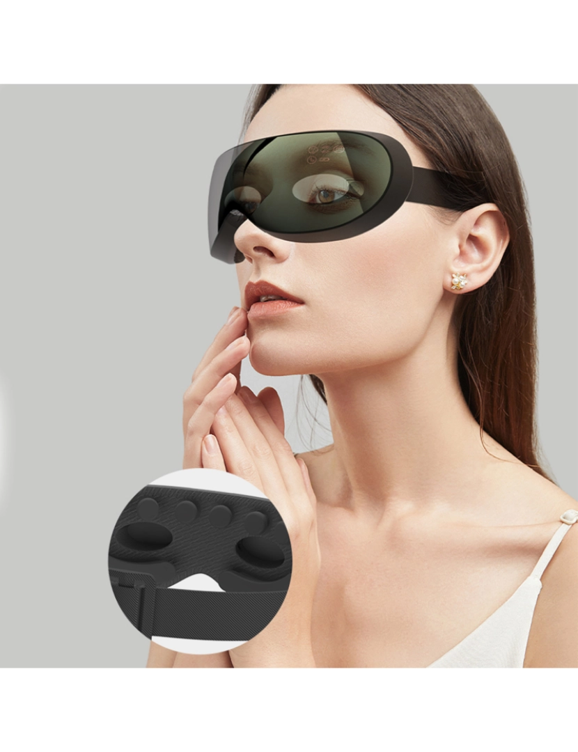 imagem de DAM Massageador ocular hidratante  3D com proteção ocular multidimensional 20,3x8,5x7,8 cm. Cor verde5