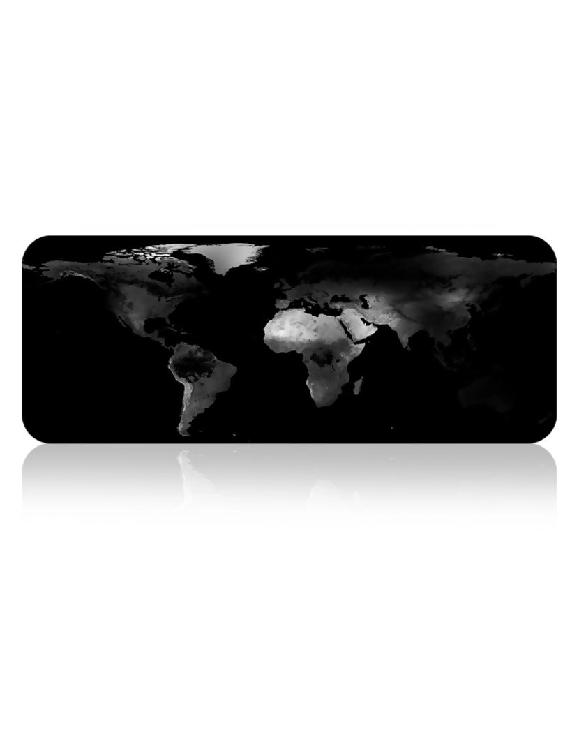 DAM - DAM Tapete para jogos  XXL com design suave de mapa mundial. 79x29,5cm. 79x0,25x29,5 cm. Cor: Cinza Escuro