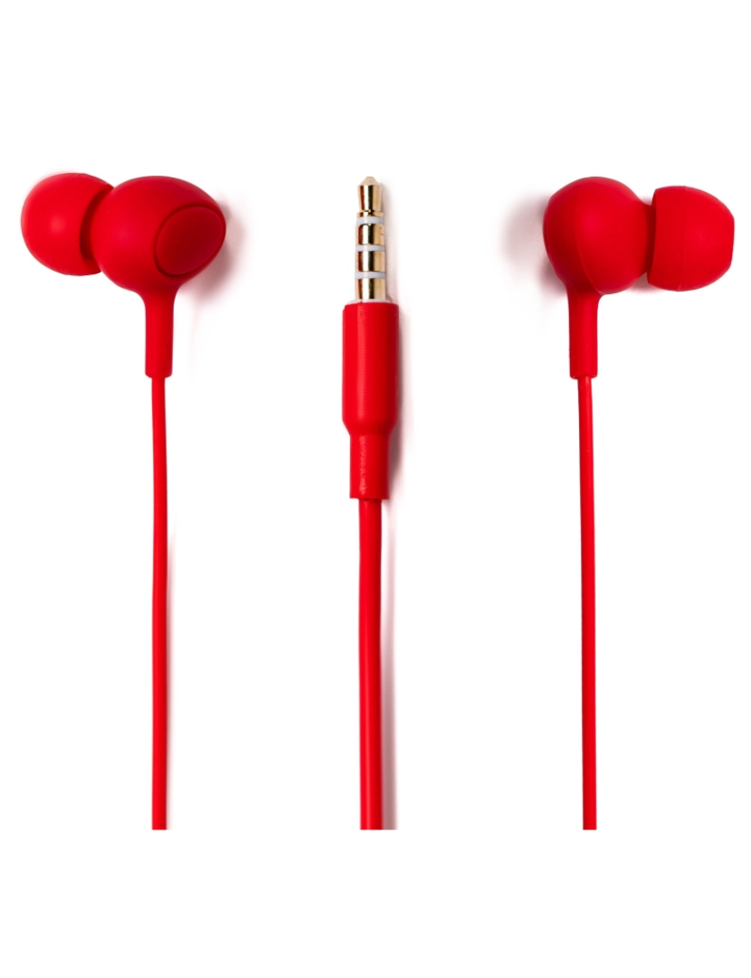 imagem de Auriculares com Fio Tellur Basic Gamma com Microfone Vermelho2