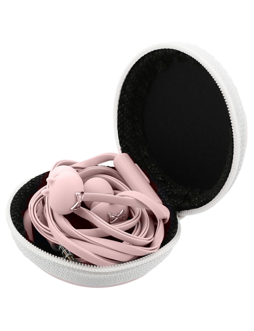 imagem de Auriculares Tellur Pixy Estojo de Transporte Rosa4