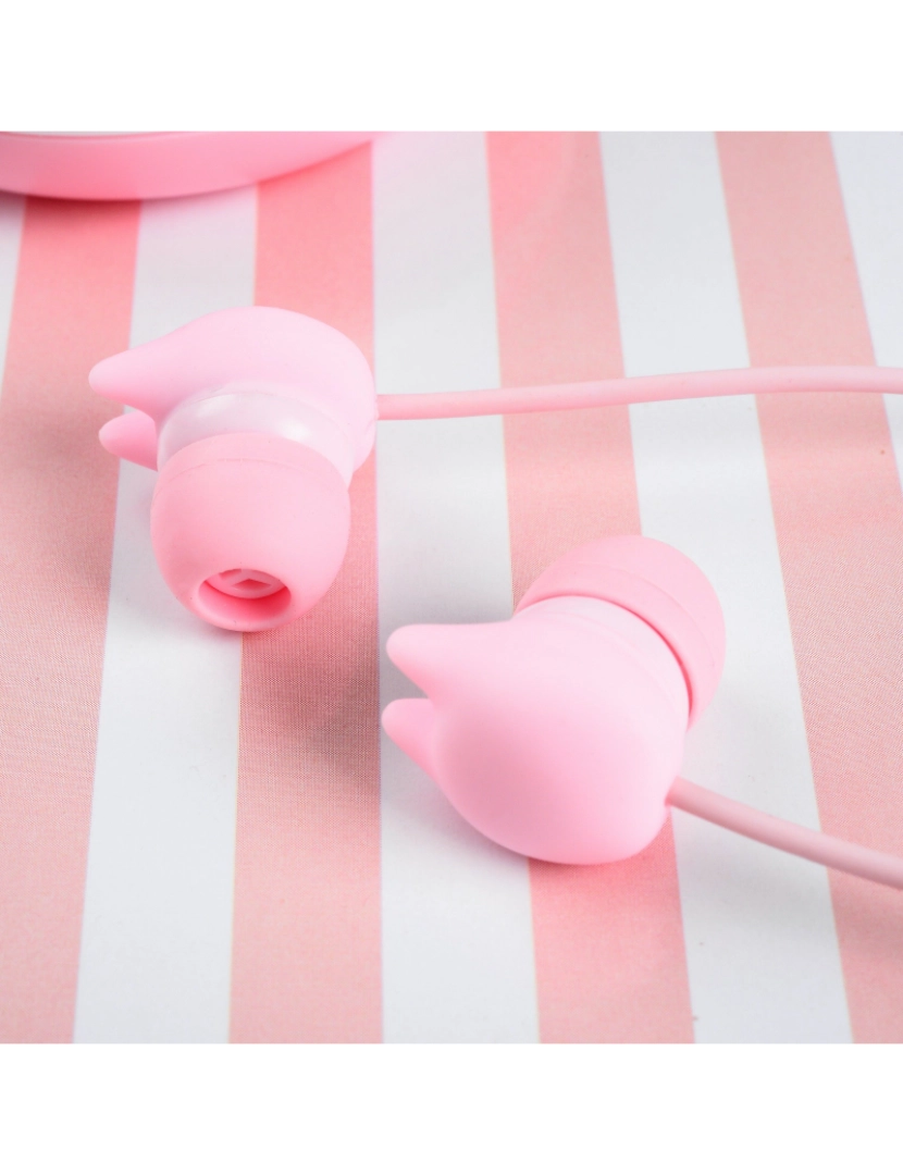 imagem de Auriculares Tellur Macaron Estojo de Transporte Rosa4