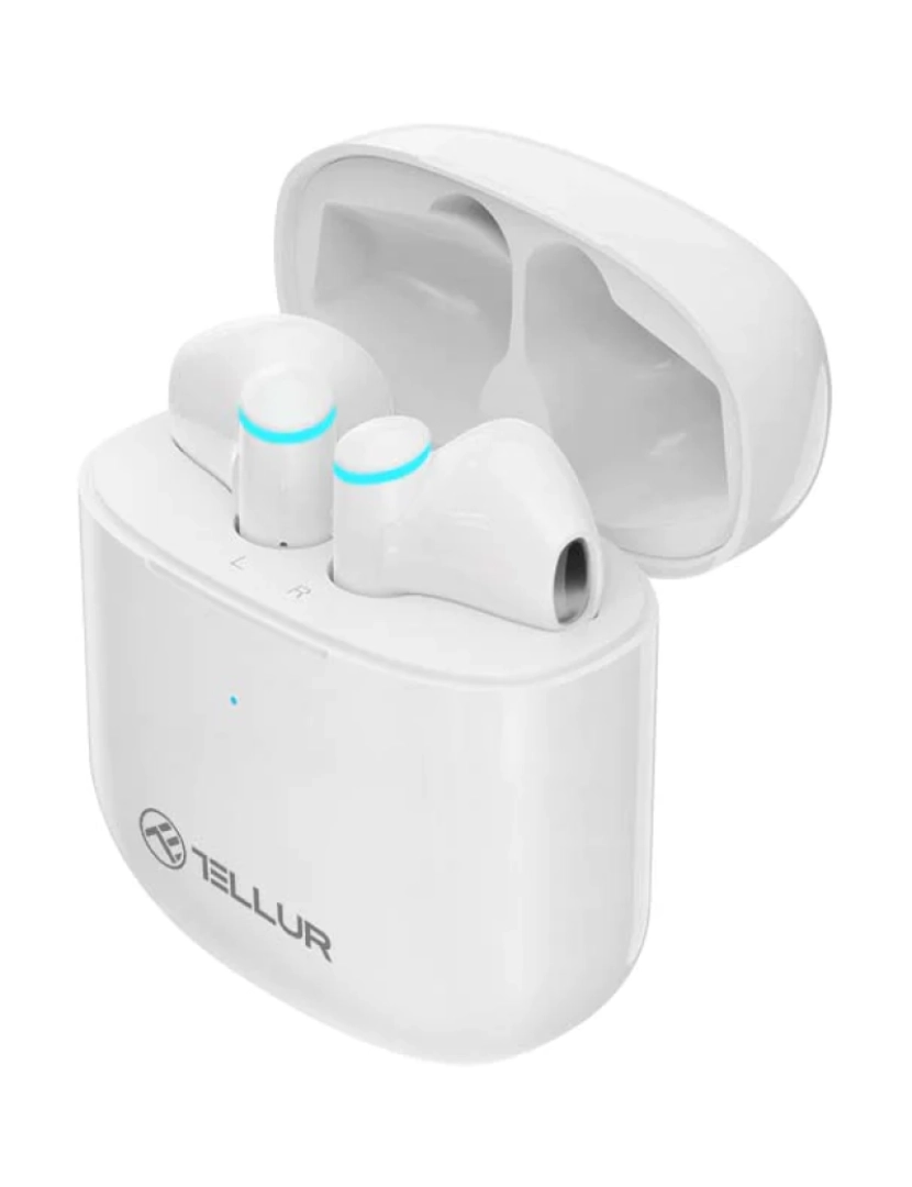 imagem de Auriculares Bluetooth True Wireless Tellur Aura App Branco1