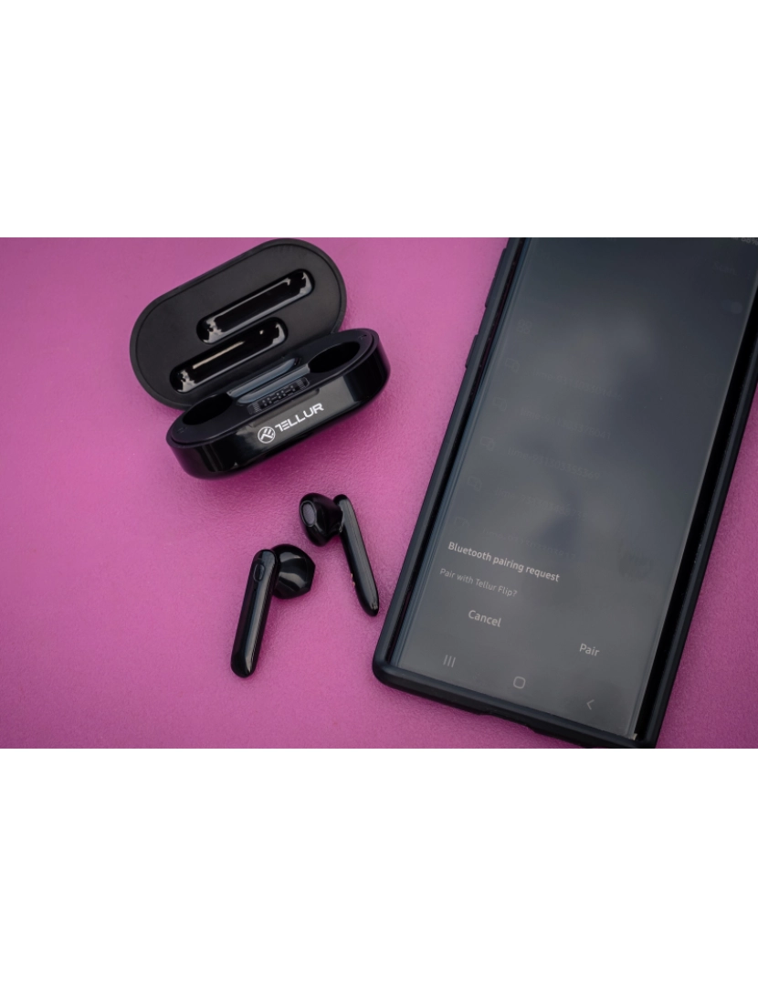 imagem de Auriculares Bluetooth True Wireless Sem Fio Tellur Flip True Preto4