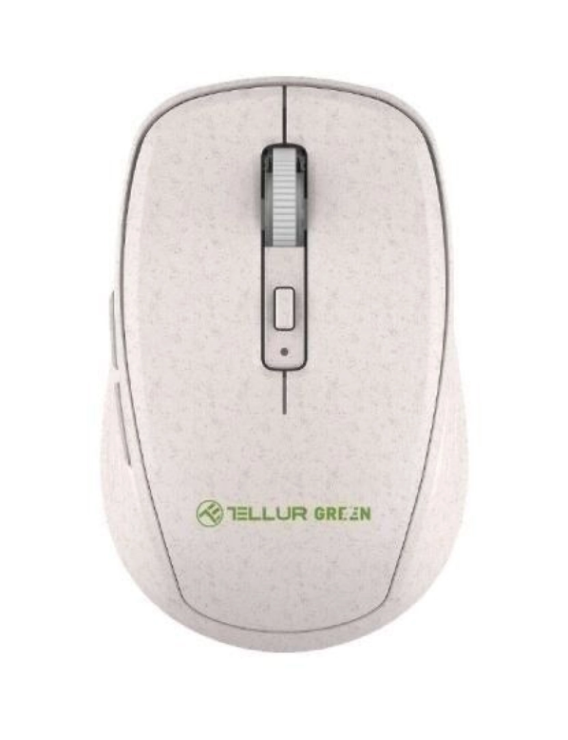 Tellur - Mouse sem fio Tellur Green, 2,4 GHz, receptor nano, creme