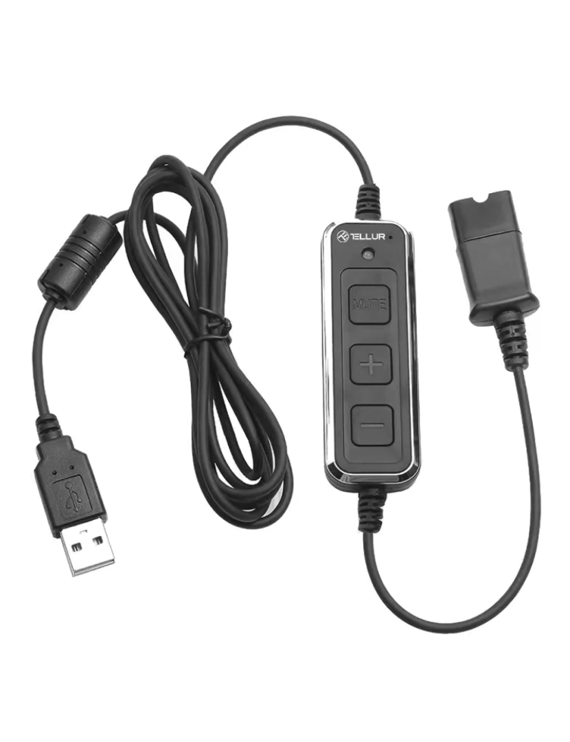 imagem de Auscultadores Tellur Voice 510N para Call Center com Fio Qd Monoaural Usb Preto2