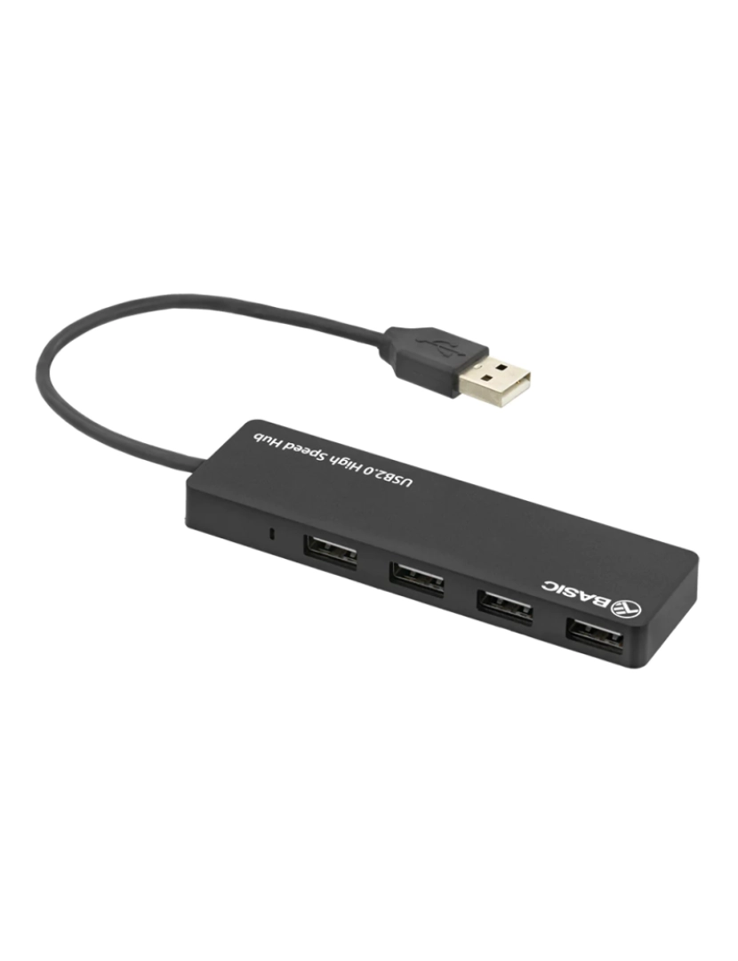 Tellur - Hub USB básico Tellur, 4 portas, USB 2.0, preto