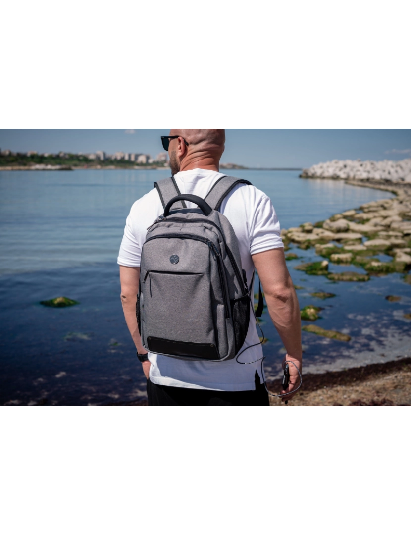 imagem de Mochila Portatil TTELLUR Companion 15,6" Porta Usb - Cinzento3