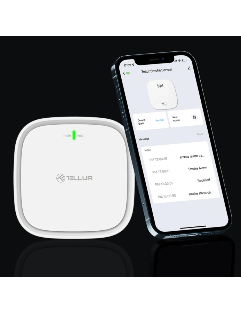 Tellur - Sensor de Gás Tellur Smart Wifi Dc12V 1A Branco
