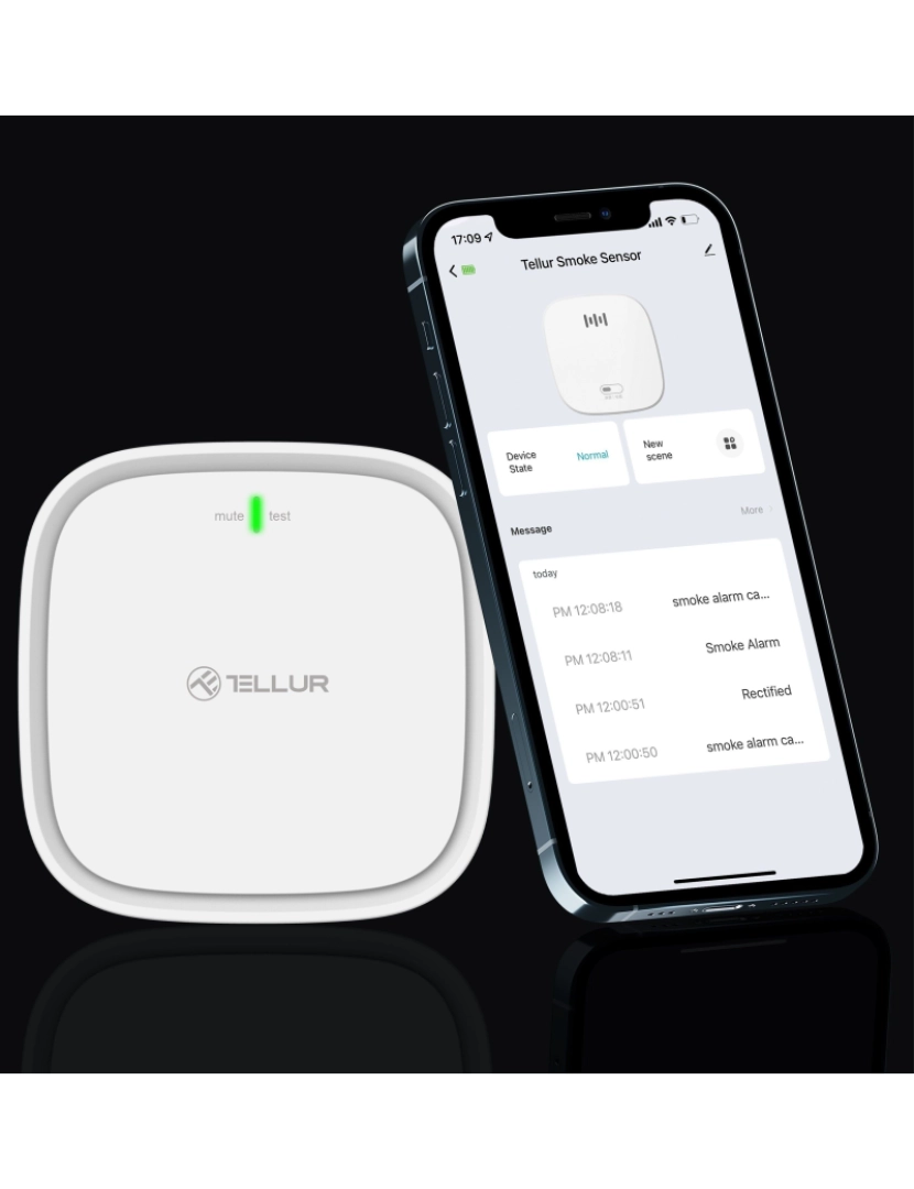 imagem de Sensor de Gás Tellur Smart Wifi Dc12V 1A Branco3