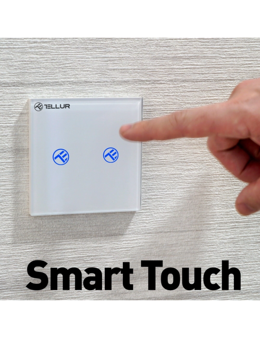 imagem de Tellur Smart Wifi Switch Ss2N Com/Sem Neutro 2 Portas 1800W 10A4