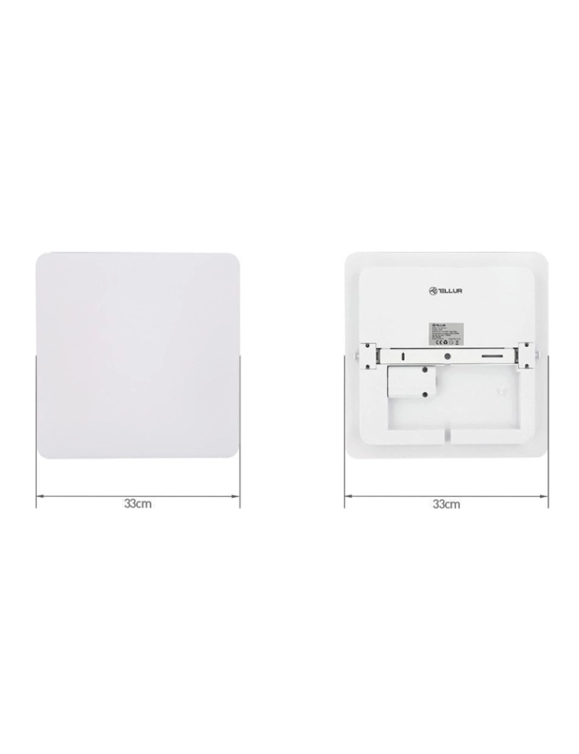 imagem de Plafon Tellur Smart Wifi Rgb Branco/Quente Dimmer 24W Quadrado Branco3