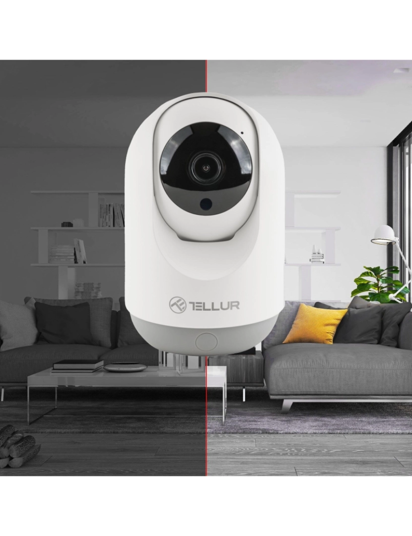 imagem de Interna Tellur Smart Wifi 3Mp Ultrahd Rastreamento Automático Ptz Branco4