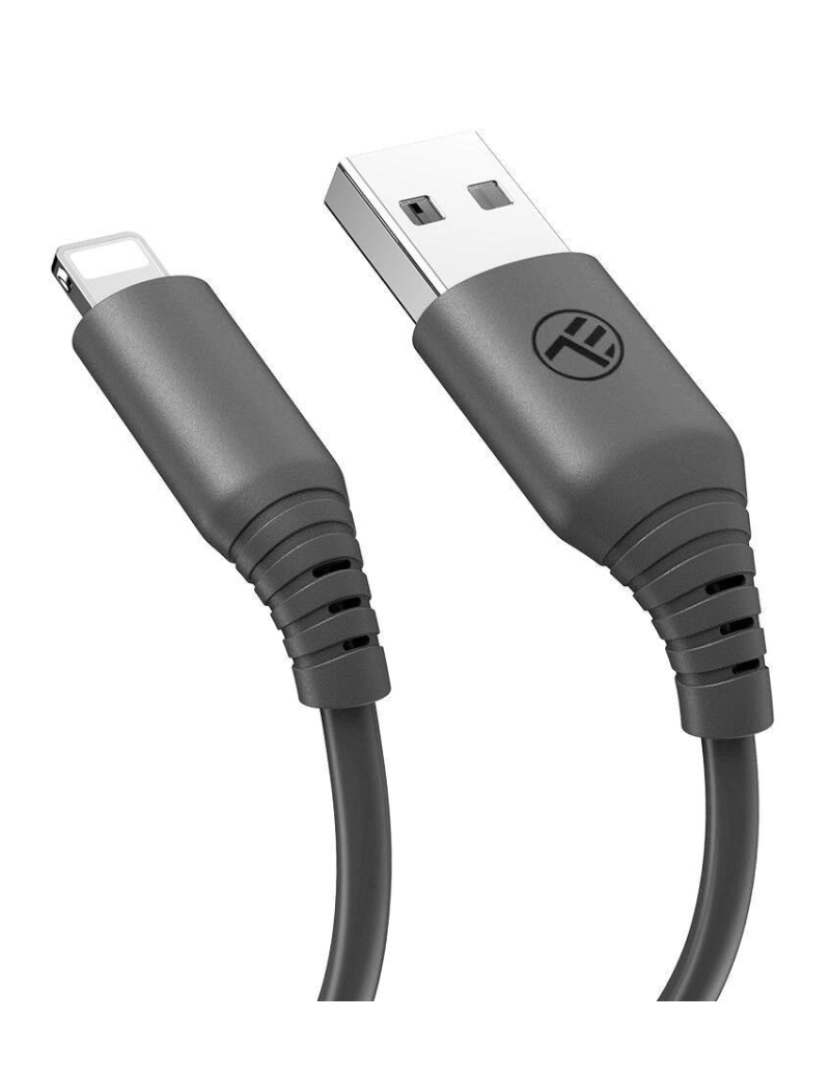 imagem de TELLUR Silicone Cabo de Dados Usb para Lightning 3A 1M Preto2