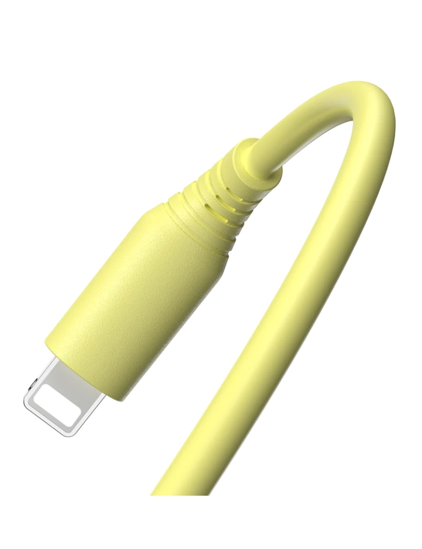 imagem de TELLUR Silicone Data Cable Usb To Lightning 3A 1M Amarelo1