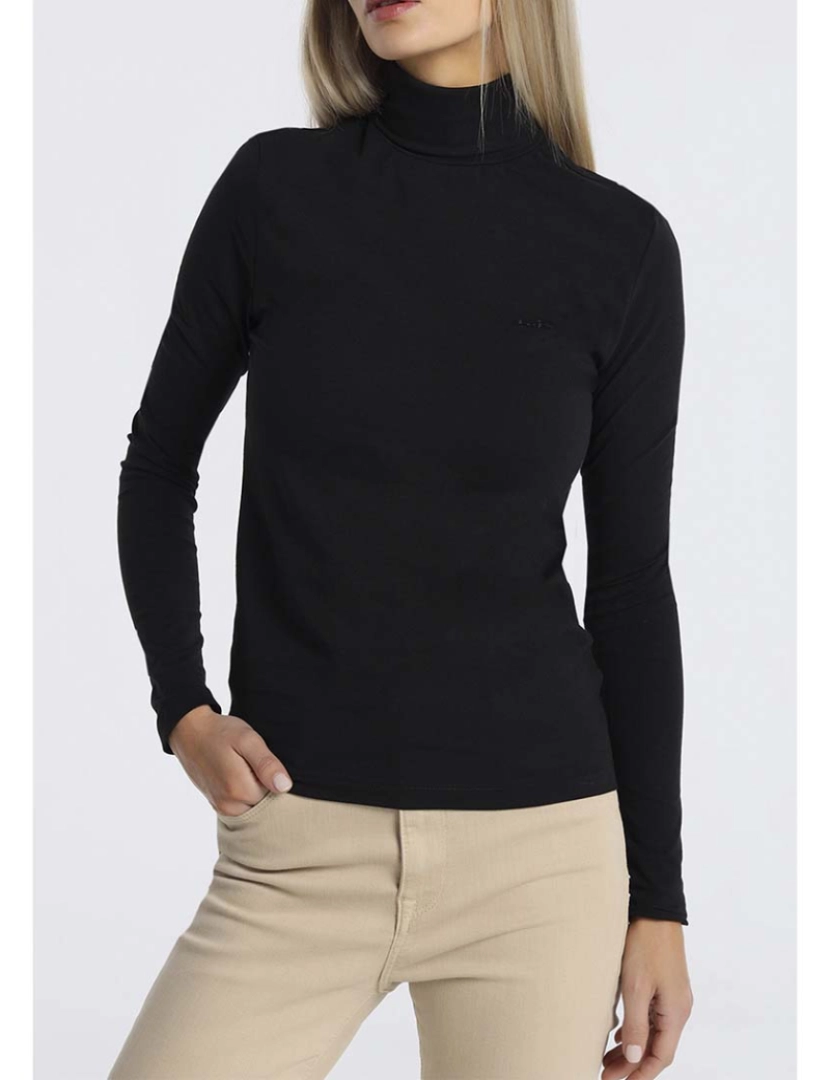 Lois - T-Shirt Manga Comprida Senhora Preto