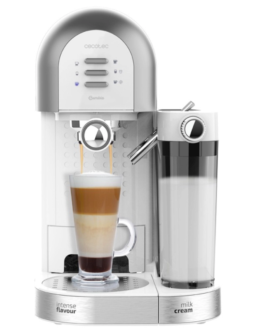 Cecotec - Máquina de café semiautomática Power Instant-ccino 20 Chic Serie Bianca Cecotec