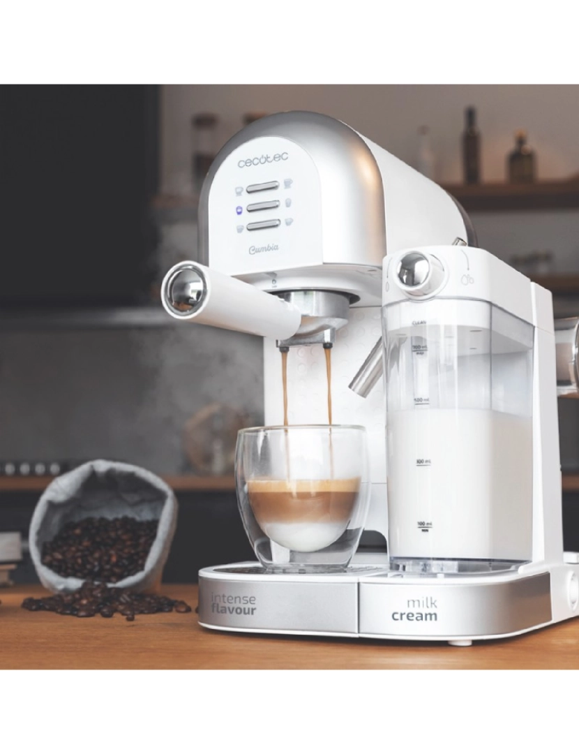 imagem de Máquina de café semiautomática Power Instant-ccino 20 Chic Serie Bianca Cecotec2