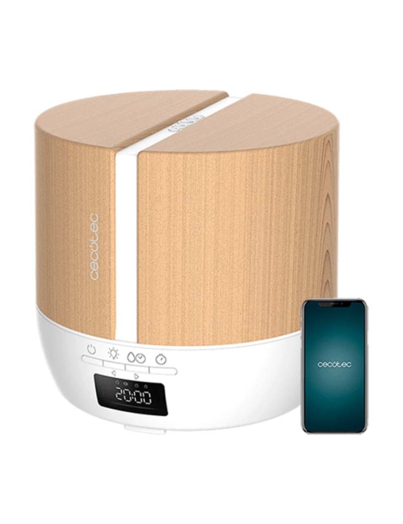 Cecotec - Humidificador PureAroma 550 Connected White Woody