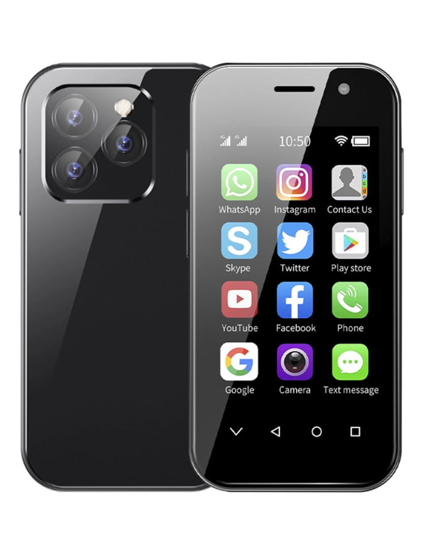 imagem de DAM Smartphone  Mini 14 PRO 4G, Android 9.0, 2 GB de RAM + 16 GB. Tela de 3''. Cartão SIM duplo. 4,7x1,2x9,4cm. Cor preta7