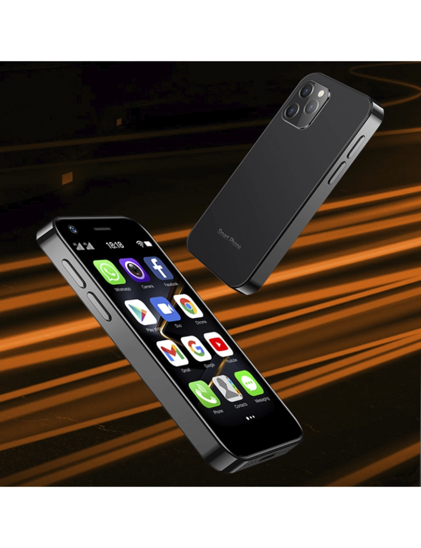 imagem de DAM Smartphone  Mini XS12 4G, Android, 2 GB de RAM + 16 GB. Tela de 3''. Cartão SIM duplo. 4,5x1,1x8,9 cm. Cor preta2