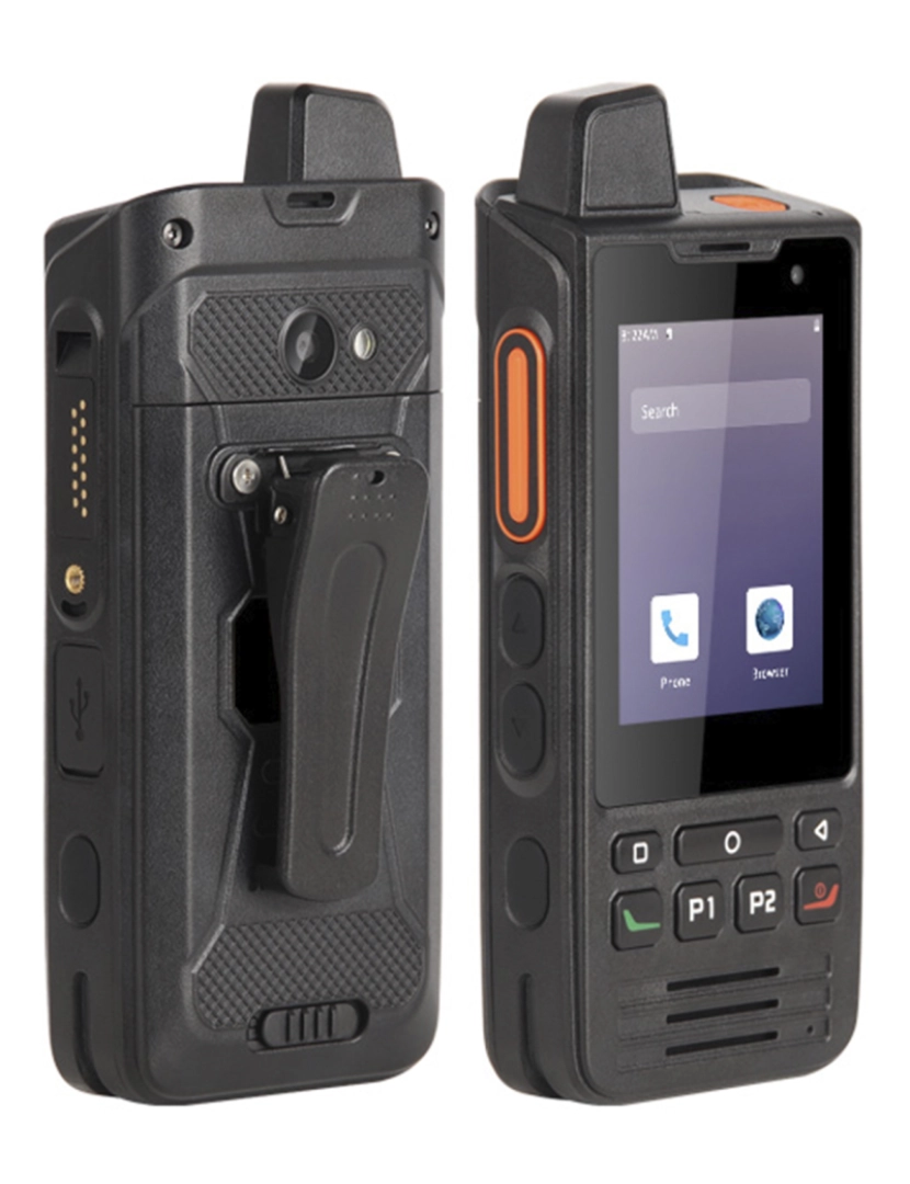 DAM - DAM Smartphone robusto  F60 4G, Android 9, 1 GB de RAM + 8 GB. Tela de 2,8''. 8mpx + 5mpx. GPS. IP68. 3 NÍVEIS DE PROVA (anti-queda, poeira, água).Com Zello Walkie Talkie. Alto-falante de 2W. Antena amplificadora. 7x2,4x14,7cm. Cor preta