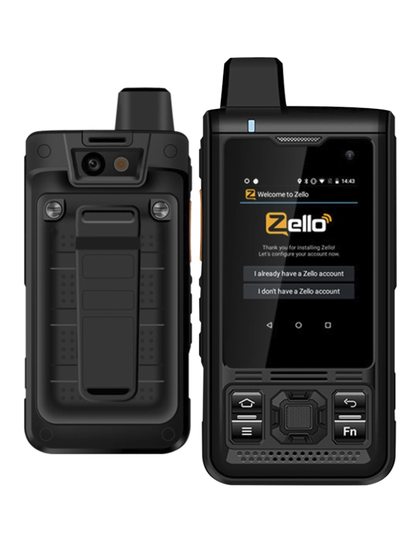 imagem de DAM Smartphone robusto  B8000 4G, Android 8.1, 1 GB de RAM + 8 GB. Tela de 2,4''. 5mpx + 2mpx. GPS. NÍVEL DE PROVA IP68 3 (Anti-queda, Poeira, Água) Alto-falante de 2W. Função POC compatível com Zello Walkie Talkie. 16x6x9,5cm. Cor preta1