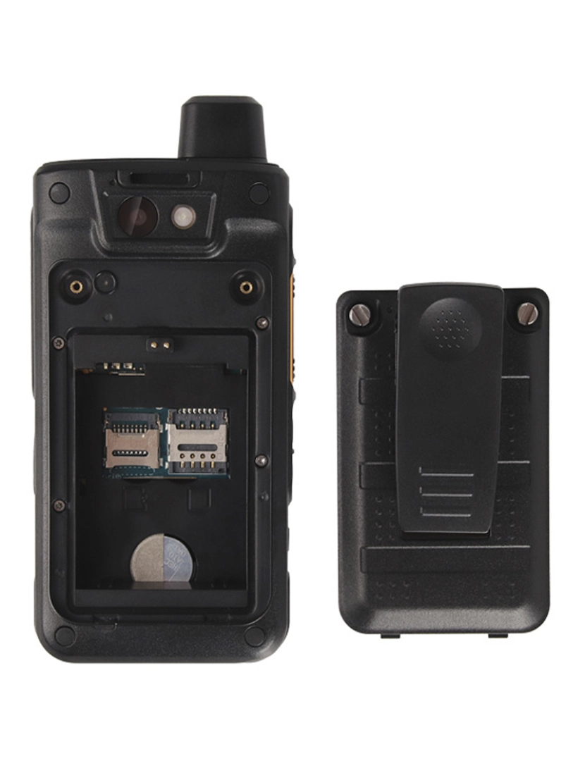 imagem de DAM Smartphone robusto  B8000 4G, Android 8.1, 1 GB de RAM + 8 GB. Tela de 2,4''. 5mpx + 2mpx. GPS. NÍVEL DE PROVA IP68 3 (Anti-queda, Poeira, Água) Alto-falante de 2W. Função POC compatível com Zello Walkie Talkie. 16x6x9,5cm. Cor preta6