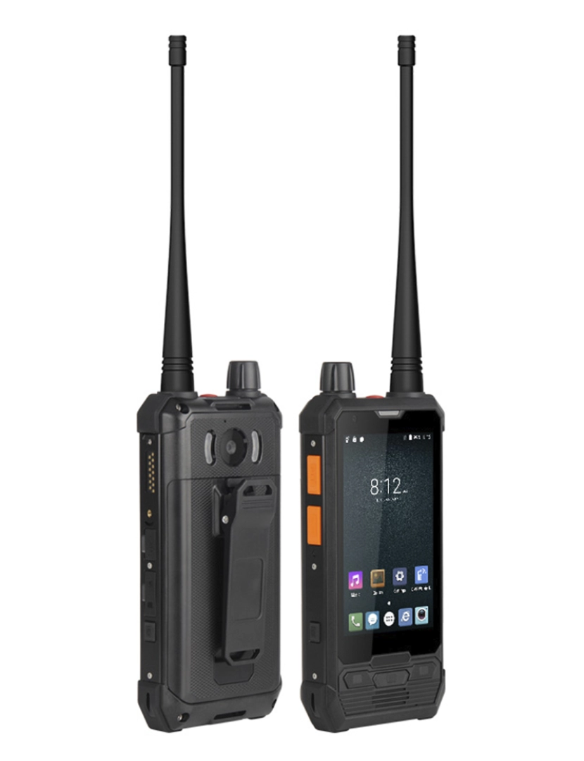 DAM - DAM  Smartphone / Rádio Walkie Talkie Rugged P2 Plus 4G, Android 8.0, 3GB RAM + 32GB. Tela de 4''. 13mpx + 5mpx. GPS. IP67. UHF. 7x2,7x14,7cm. Cor preta