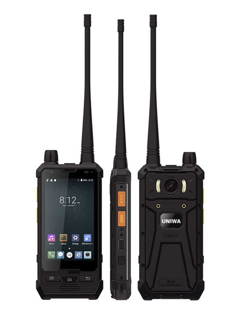 imagem de DAM  Smartphone / Rádio Walkie Talkie Rugged P2 Plus 4G, Android 8.0, 3GB RAM + 32GB. Tela de 4''. 13mpx + 5mpx. GPS. IP67. UHF. 7x2,7x14,7cm. Cor preta6