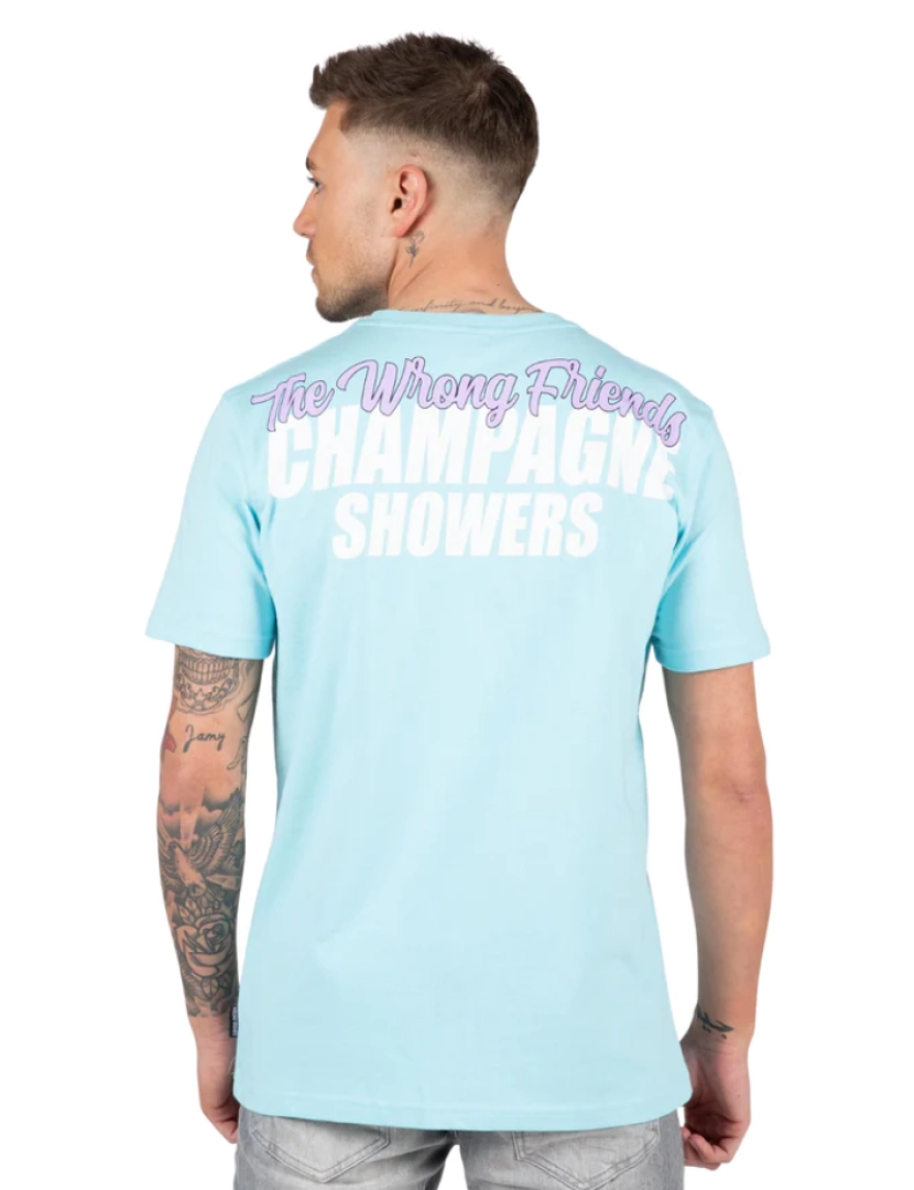 Wrong Friends - Champanhe Chuveiros T-shirt - Azul