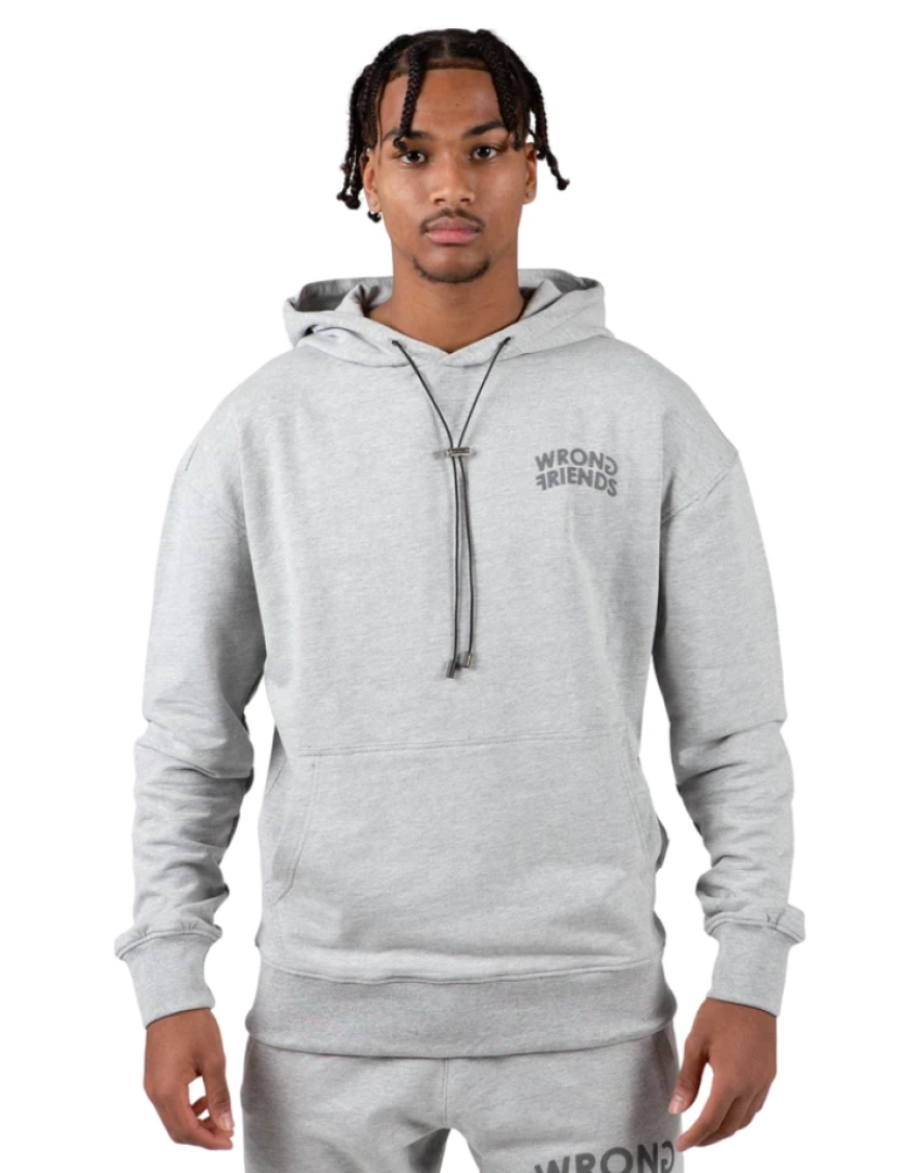 Wrong Friends - Orlando Oversized Hoodie - Cinza