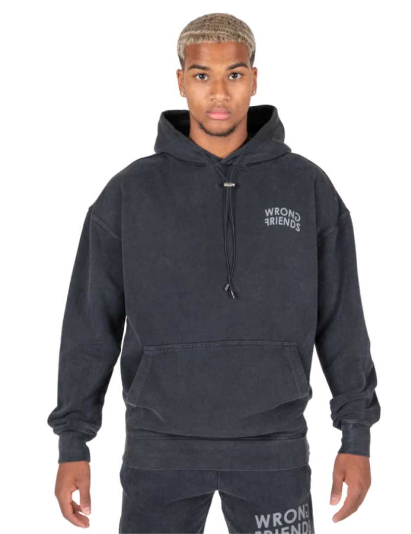 Wrong Friends - Orlando Oversized Hoodie - Cinza escuro